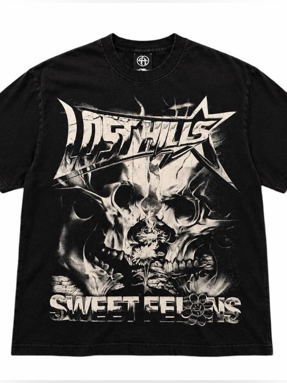 Lost Hills x Sweet Felons Colab Black Graphic Tee